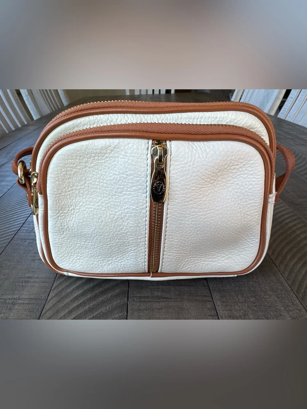 Valentina - Made in Italy Women’s Pebbled Leather Crossbody Bag - Purse
